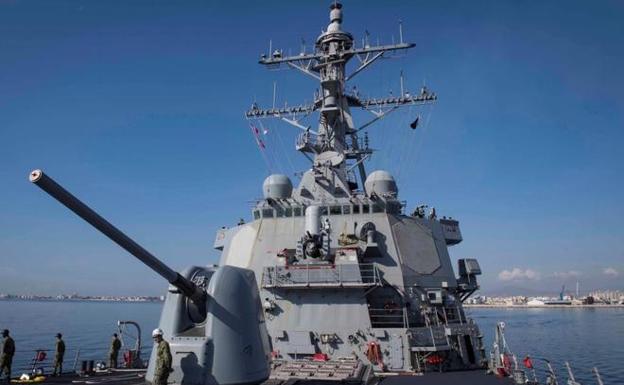El destructor de la Marina estadounidense USS Donald Cook ./Efe