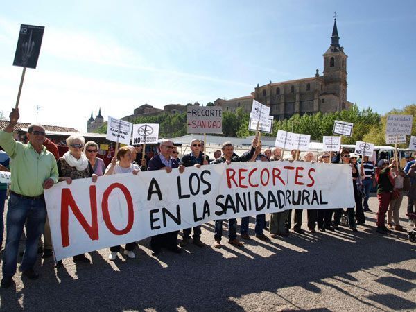 Las protestas por los recortes en Sanidad, también en la Feria de Lerma