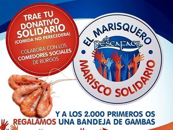 Pescafácil regala gambas a los clientes que donen alimentos