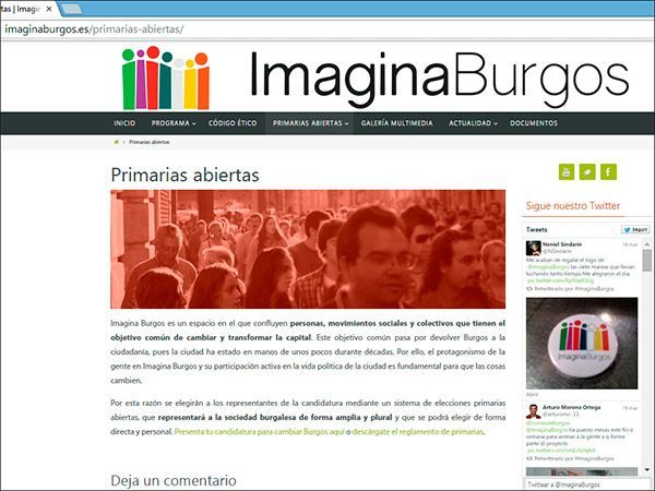 Imagina Burgos proclama mañana a los precandidatos a la Alcaldía