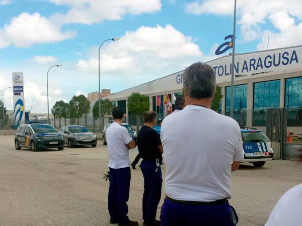 Una falsa amenaza de bomba en Aragusa obliga a desalojar la planta