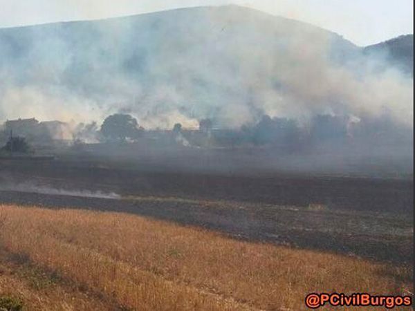 Extinguido un incendio declarado a media tarde en Valdenoceda