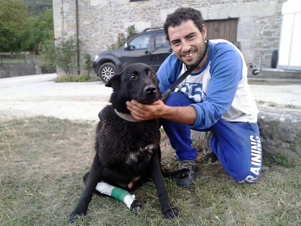 Beltza, un perro salvado del sacrificio