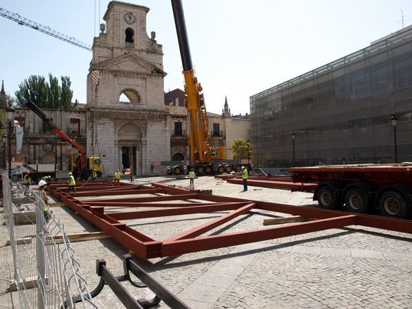 Comienza la instalación de la cubierta del Monasterio de San Juan