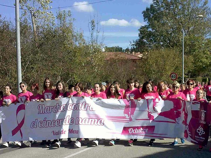 Cerca de 600 meneses participan en una marcha contra el cáncer de mama