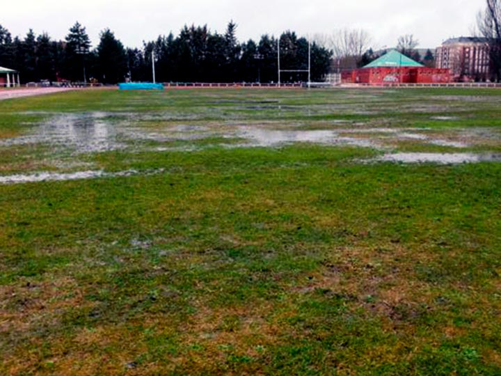 La inundación de San Amaro obliga a suspender el partido del UBU