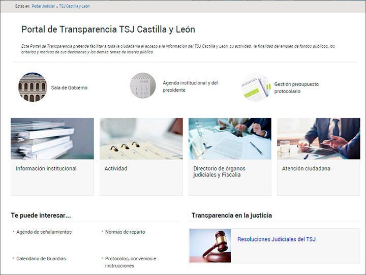 El Tribunal Superior de Justicia estrena portal de transparencia