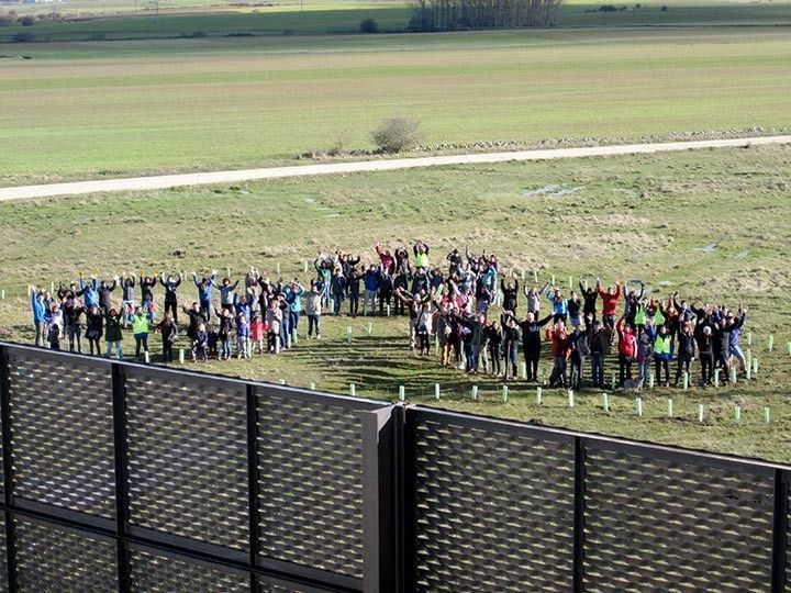 Lanzan un grito por la naturaleza recreando con 700 árboles la obra de Munch