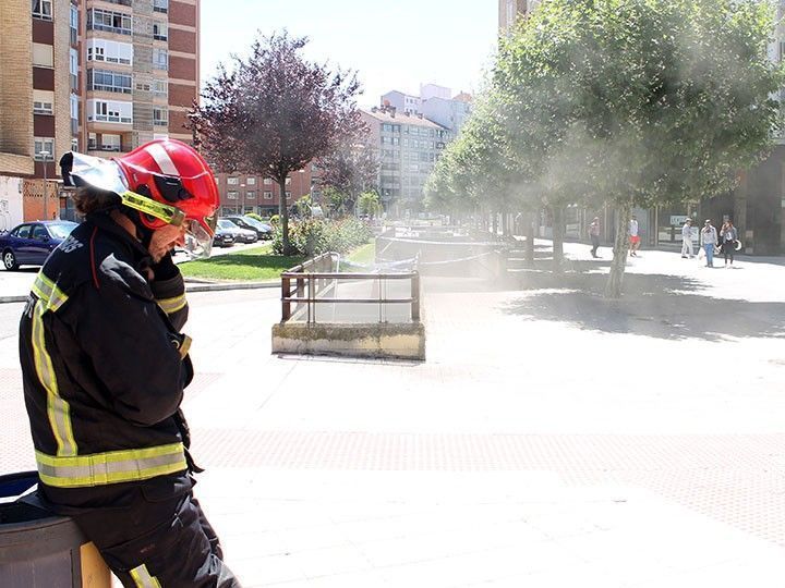 Un incendio en el parking de Fátima activa las alarmas en Gamonal