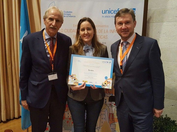 Unicef entrega a Burgos el reconocimiento de Ciudad Amiga de la Infancia