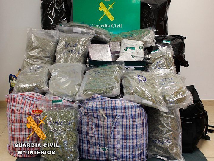 Trece detenidos y más de cien kilos de droga incautada en una operación en La Bureba