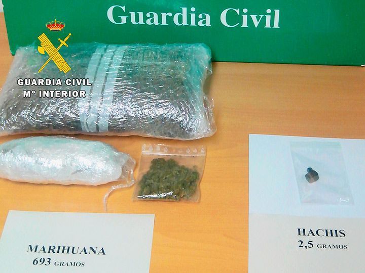 Detienen a dos jóvenes con casi 700 gramos de hachís en un control preventivo en la AP-1