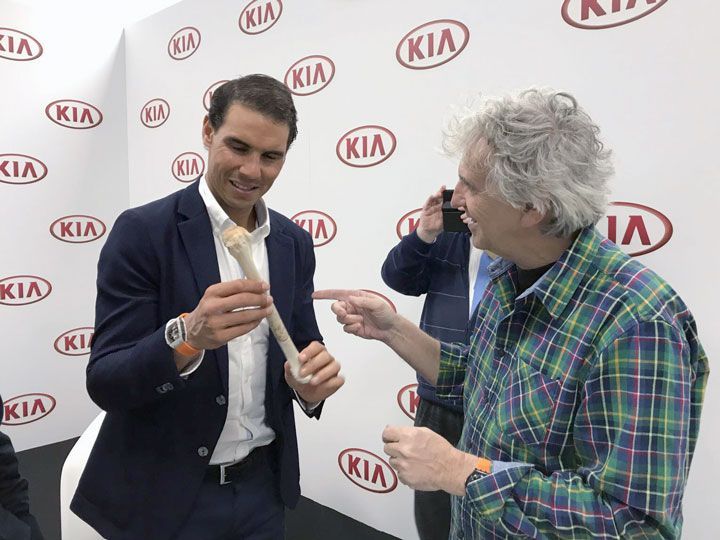 Rafael Nadal conoce el fósil de Homo antecessor que lleva su nombre
