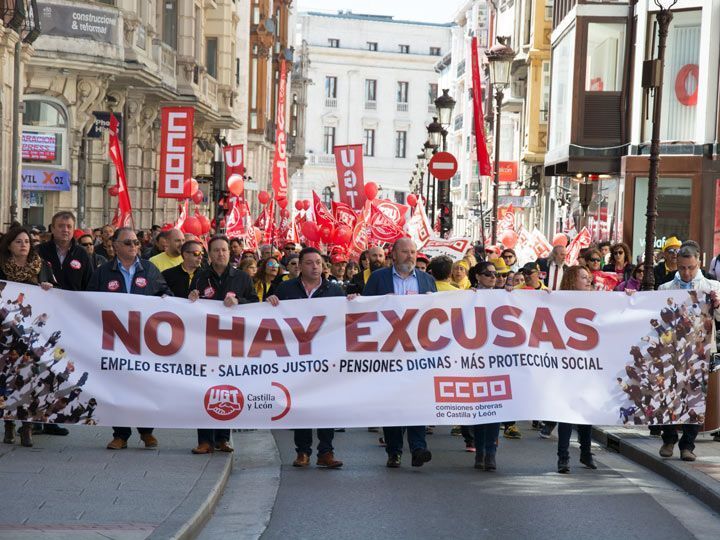 Los sindicatos mayoritarios claman por un reparto más justo del crecimiento económico