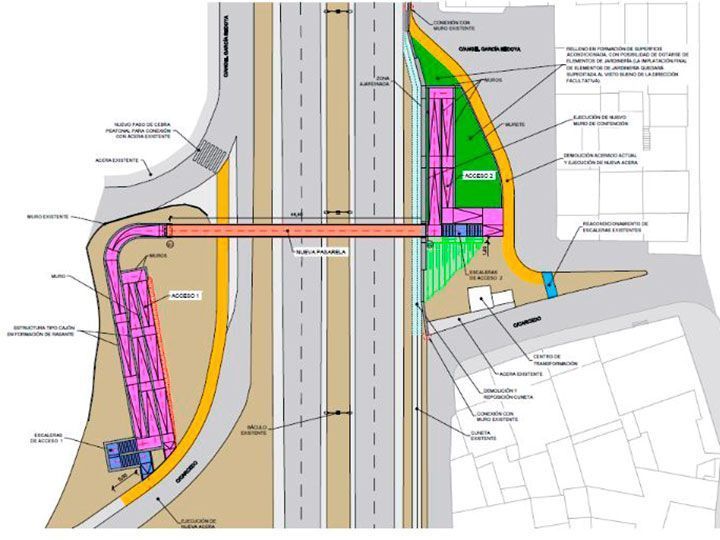 Fomento aprueba el proyecto de construcción de la pasarela del Crucero