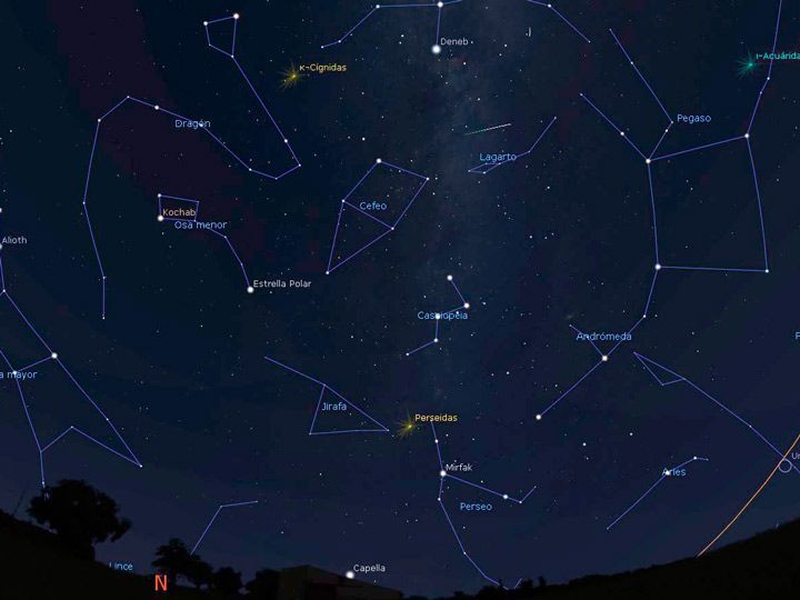 Cálida noche de Perseidas en compañía de la Luna