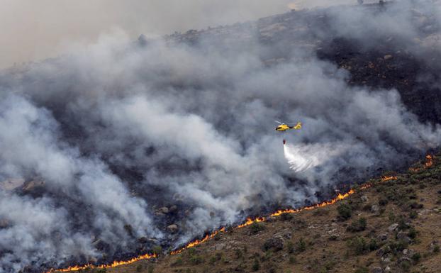 El incendio de la provincia de Ávila ha quemado ya 500 hectáreas