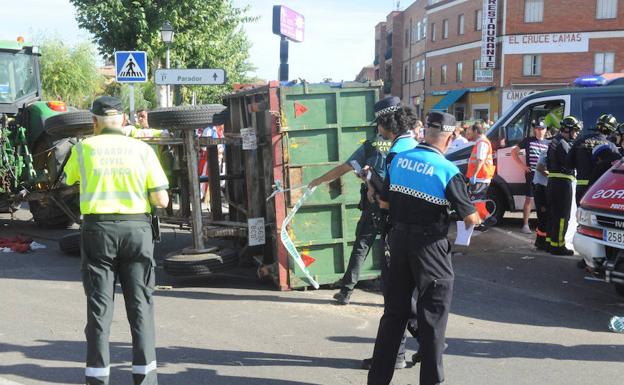 El conductor del remolque que volcó en Tordesillas pasa a disposición judicial