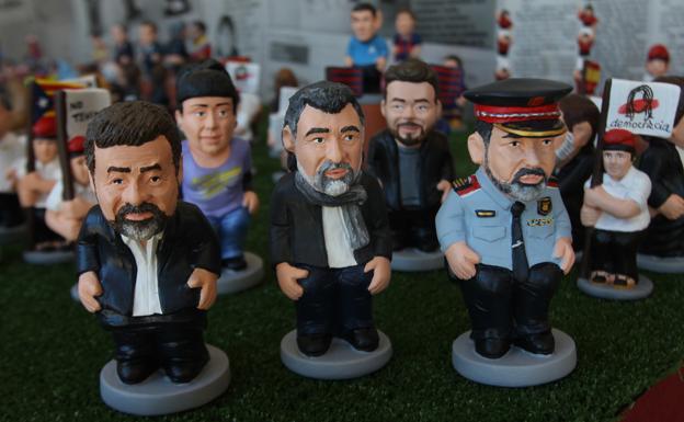 Unos 'caganers' en clave de proceso independentista