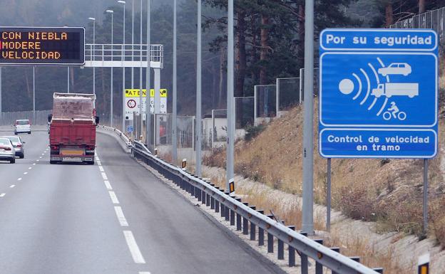 Un radar de tramo vigilará la bajada hasta la autopista desde Navacerrada