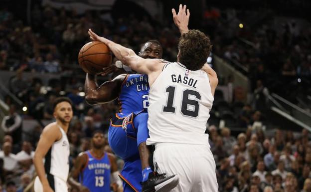 Pau Gasol y los Spurs detienen la marcha de los Thunder