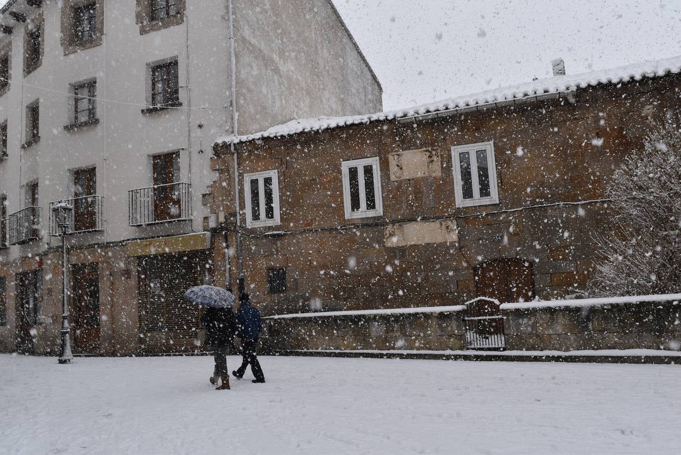 Primeras nieves en el norte de Palencia