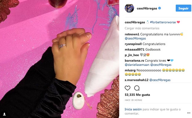 Cesc Fàbregas y Daniella Semaan, comprometidos