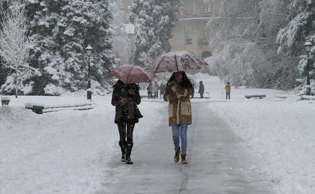 El temporal deja hasta veinte centímetros de nieve en La Granja