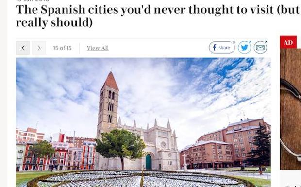 'The Telegraph' recomienda viajar a Valladolid, Segovia, León y Salamanca