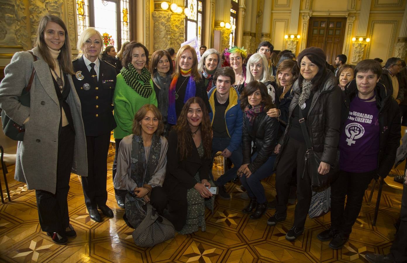 Lectura del manifiesto del Día Internacional de la Mujer en el Ayuntamiento de Valladolid