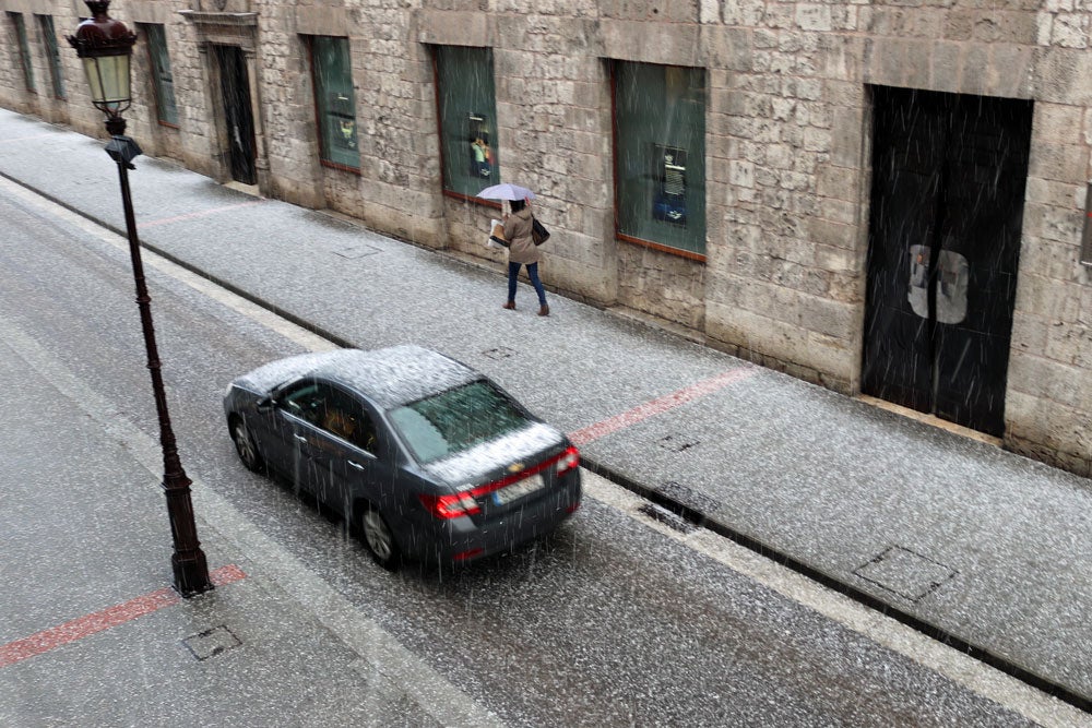 Granizada en Burgos