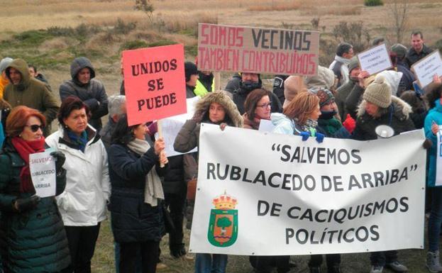 Las protestas en Rublacedo vuelven por Semana Santa