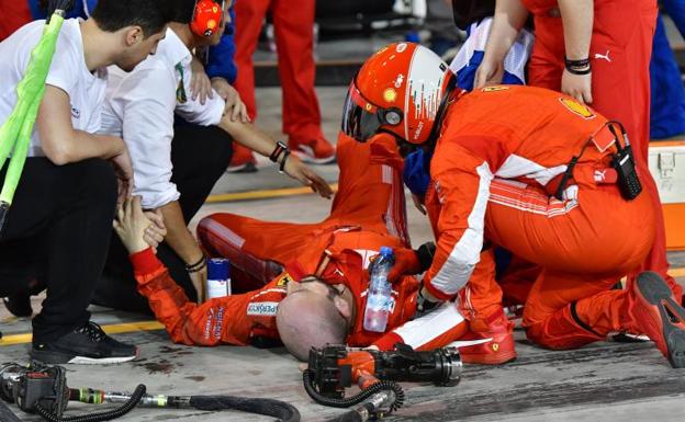 El mecánico atropellado por Räikkönen se recupera en el hospital