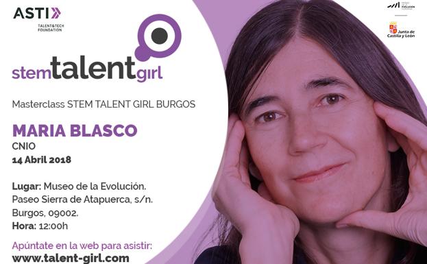 María Blasco, protagonista del Stem Talent Girl del próximo sábado el Museo de la Evolución