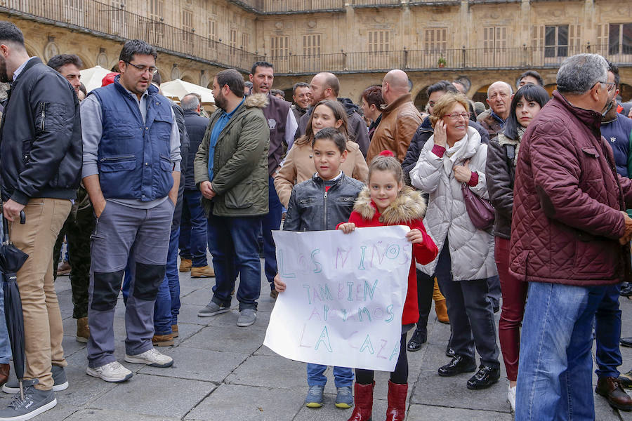 Manifestación de cazadores en Salamanca