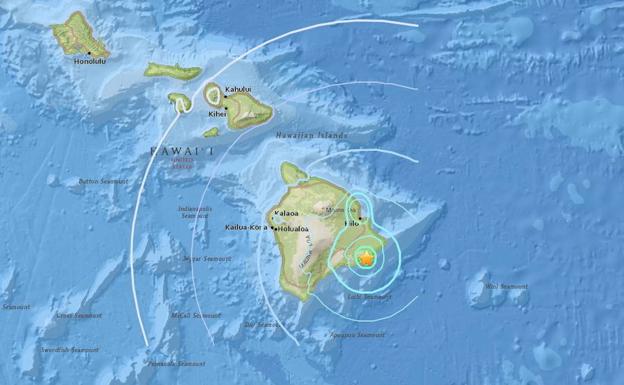 Un nuevo terremoto de 6,9 sacude la zona del volcán en erupción en Hawái