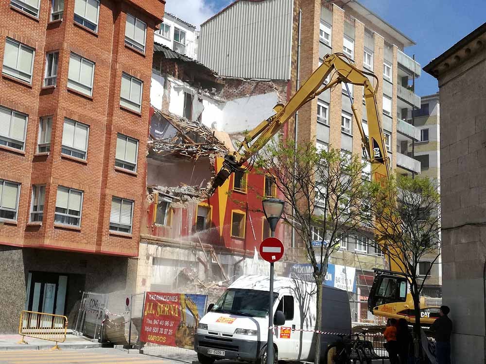 Obras en la calle Clunia