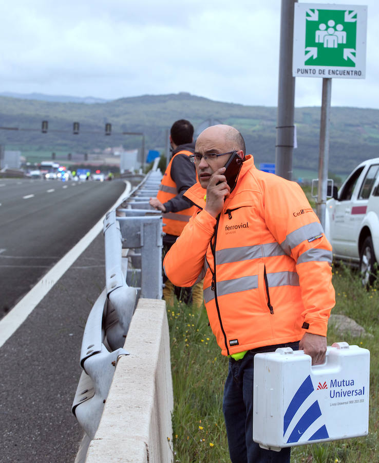 Simulacro de accidente en el túnel de Peña María