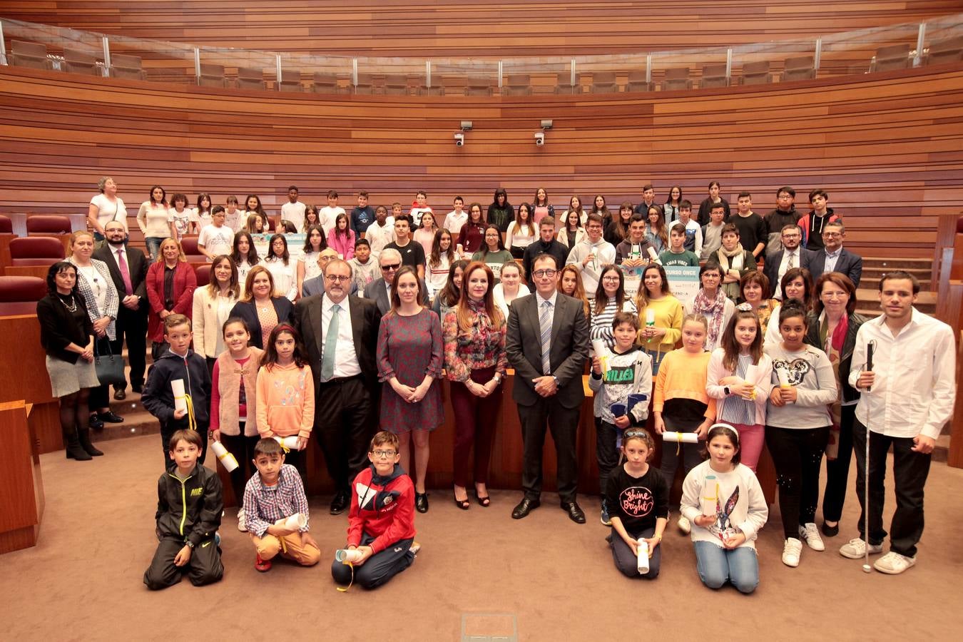 Entrega de los premios del Concurso Escolar de la ONCE en las Cortes