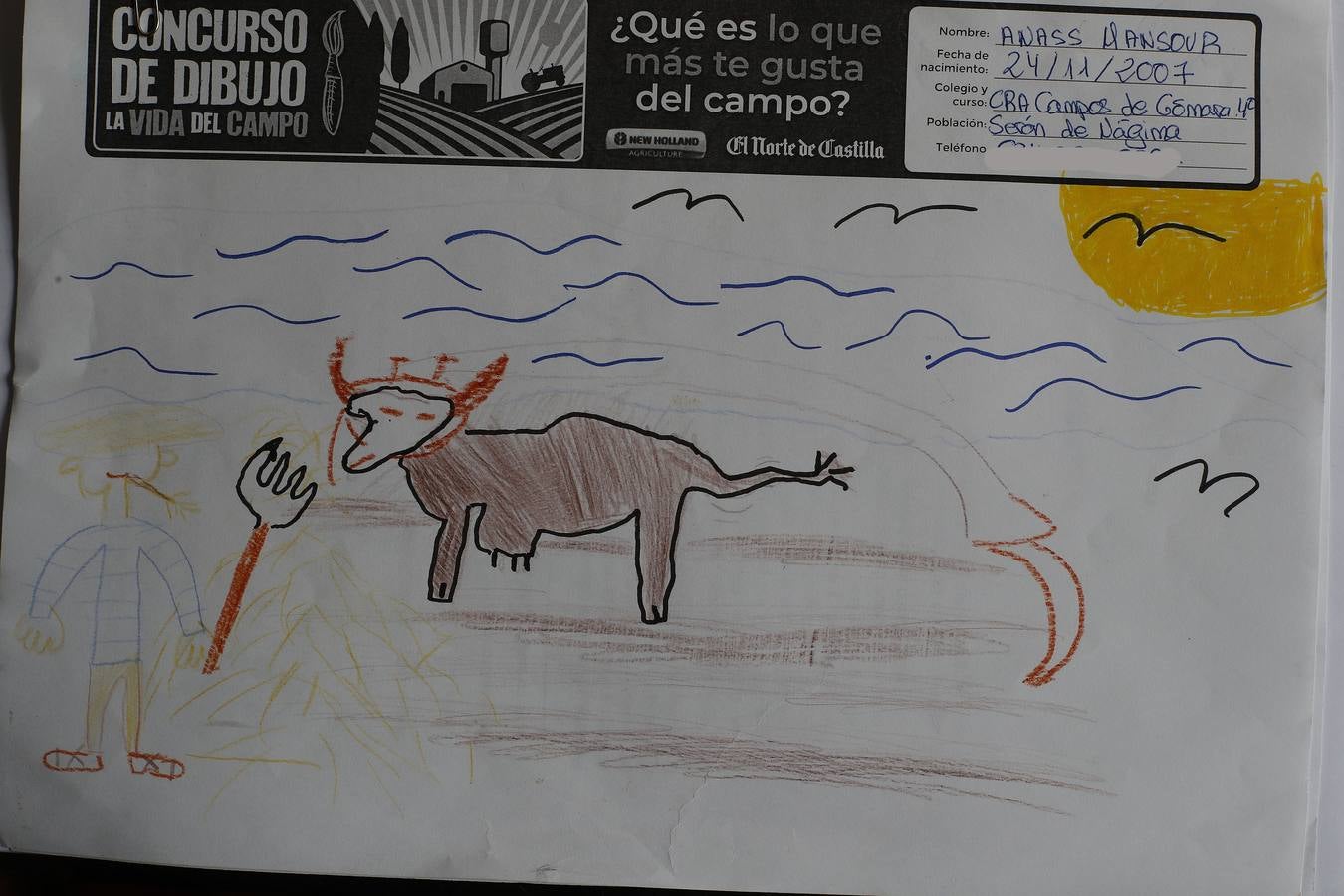 Trabajos de 4º de Primaria en la modalidad de dibujo del II Concurso de Dibujo y Cómic 'La vida del campo'