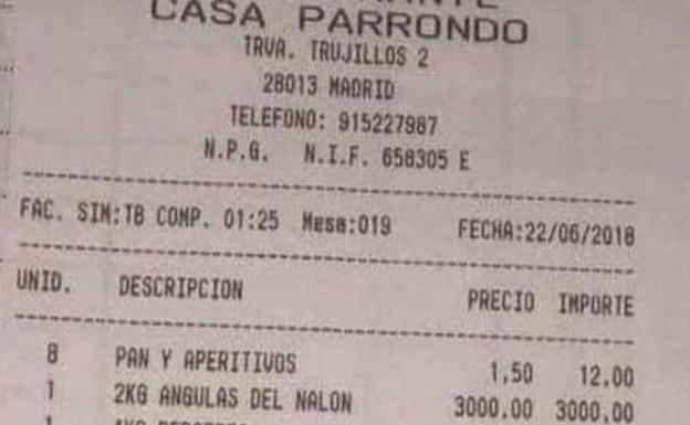 La factura de una comilona épica en Madrid: 49.292 euros a pagar entre ocho