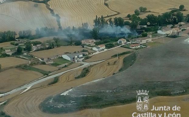 Dos incendios calcinan cinco hectáreas agrícolas en Rublacedo de Arriba e Iglesiarrubia