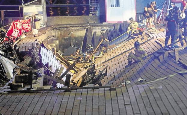 Una joven de Traspinedo fue testigo directo del hundimiento del paseo marítimo en Vigo