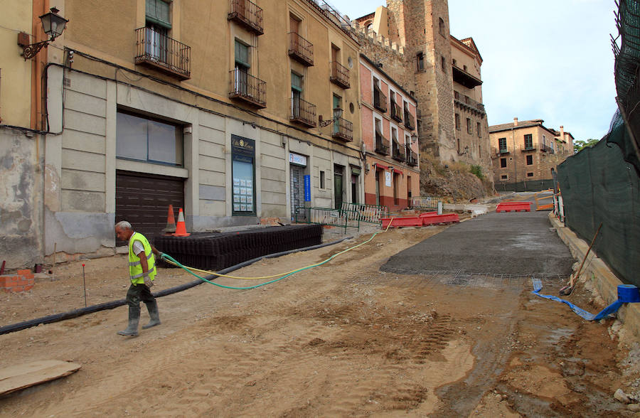 La colocación de los adoquines en San Juan comenzará este lunes