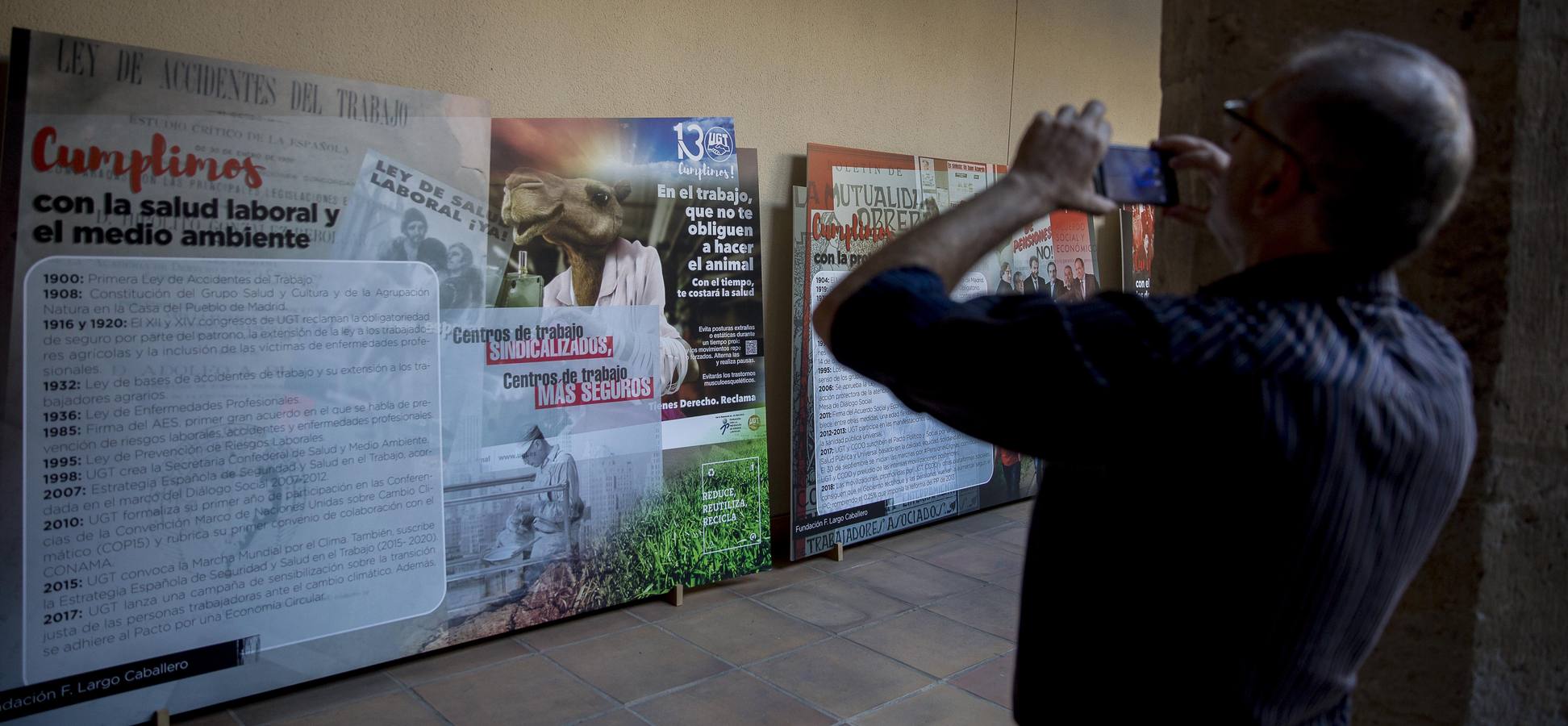 UGT inaugura en Valladolid la exposición '130 años de luchas y conquistas'