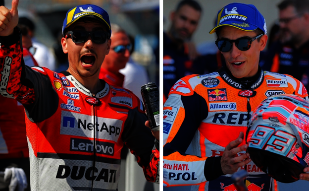 Márquez zanja la polémica con Lorenzo: «Recupérate pronto»