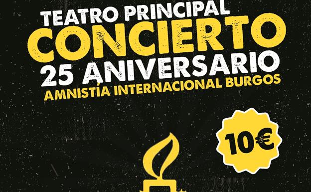 Amnistía Internacional Burgos celebra su 25 aniversario con un concierto especial