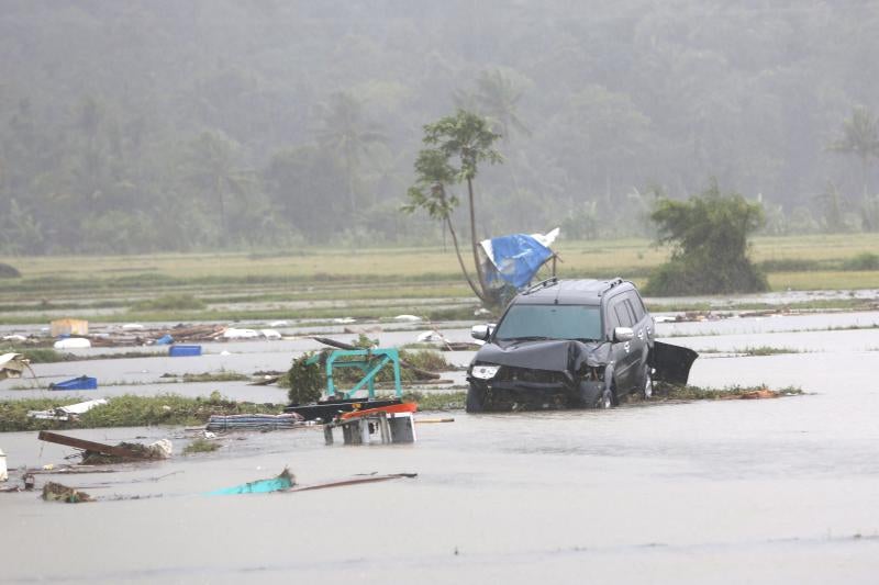 Las imágenes del tsunami en Indonesia