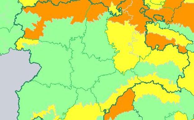 La alerta por nieve se mantiene en todas las provincias de Castilla y León salvo en Valladolid