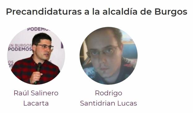 Podemos tendrá que elegir entre Raúl Salinero y Rodrigo Santidrián su cabeza de lista en Burgos